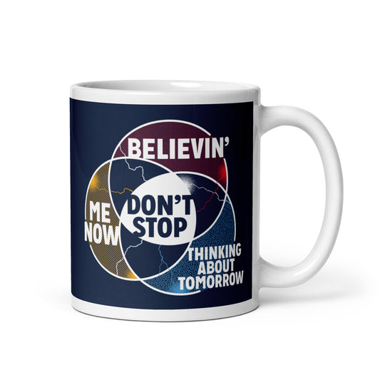 Don't Stop Venn Diagram Mug