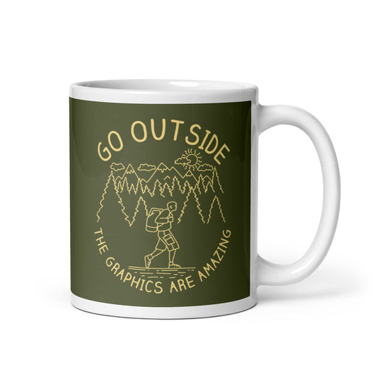 Go Outside The Graphics Are Amazing Mug