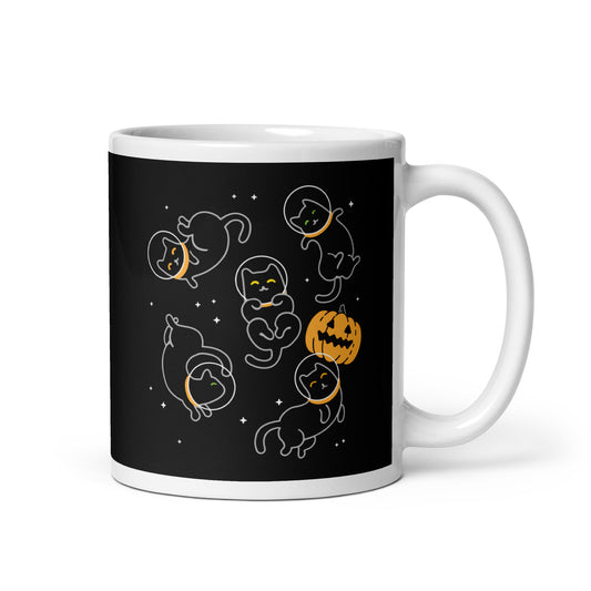 Cat Halloween In Space Mug