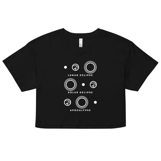 Lunar Eclipse Solar Eclipse Apocalypse Women's Crop Tee