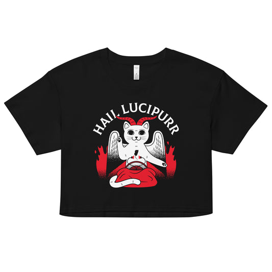 Hail Lucipurr Women's Crop Tee