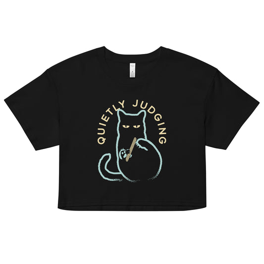 Quietly Judging Women's Crop Tee
