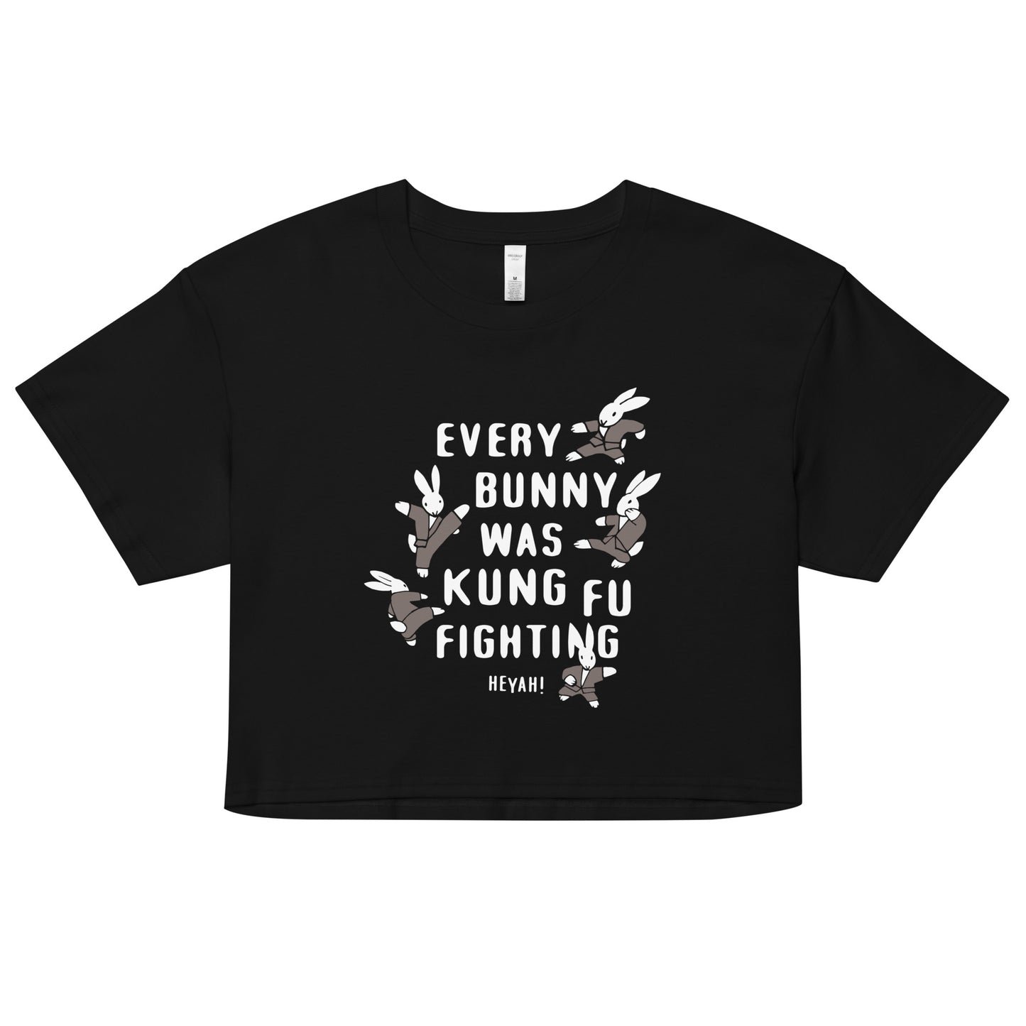 Every Bunny Was Kung Fu Fighting Women's Crop Tee