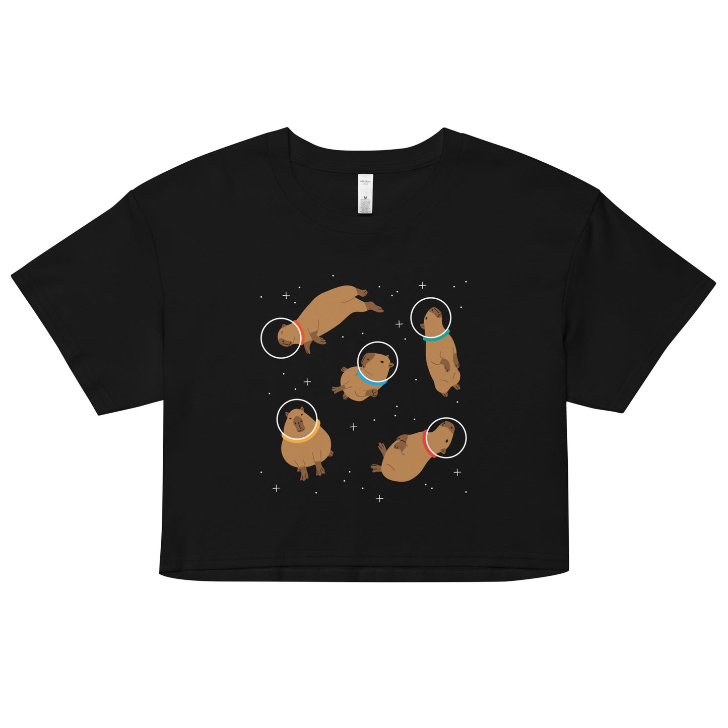 Capybaras In Space Women's Crop Tee
