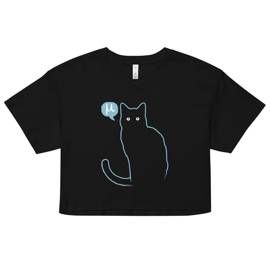 Mu Cat Women's Crop Tee