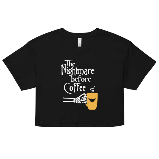 The Nightmare Before Coffee Women's Crop Tee