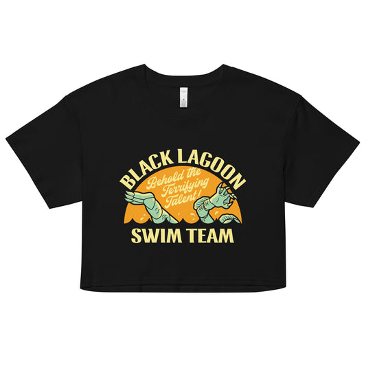 Black Lagoon Swim Team Women's Crop Tee