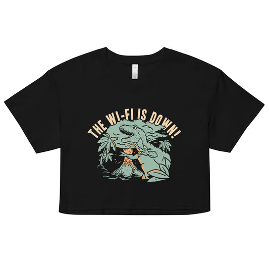 The Wi-Fi Is Down! Women's Crop Tee