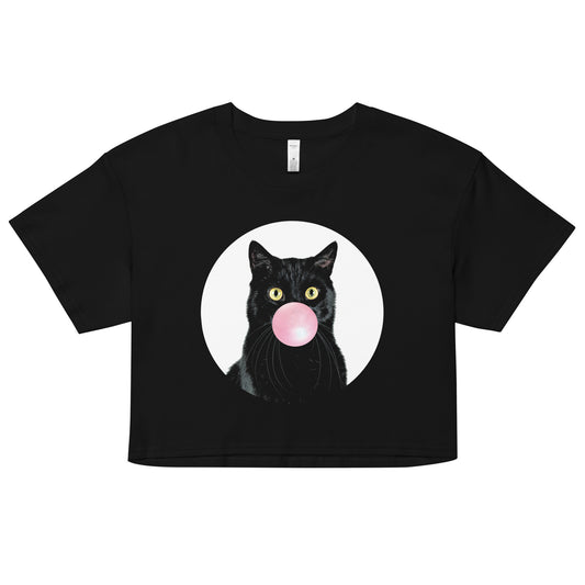 Bubble Cat Women's Crop Tee