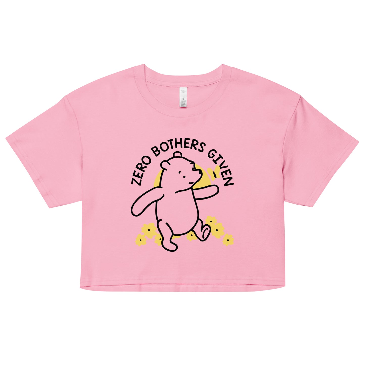 Zero Bothers Given Women's Crop Tee