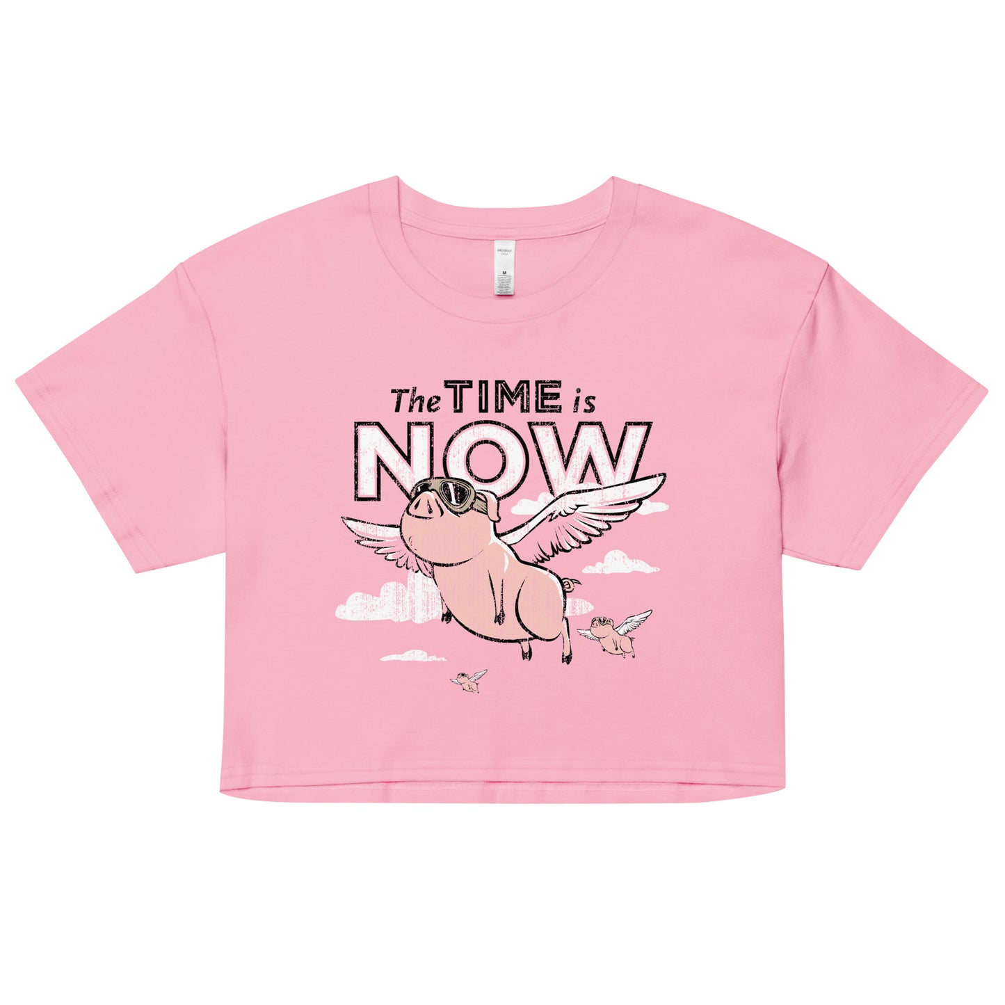 The Time Is Now Women's Crop Tee