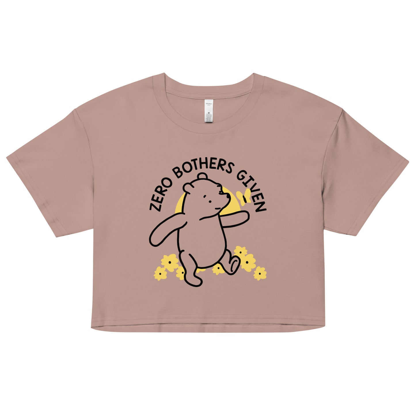 Zero Bothers Given Women's Crop Tee