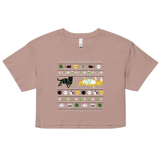 Ugly Cat Sweater Women's Crop Tee