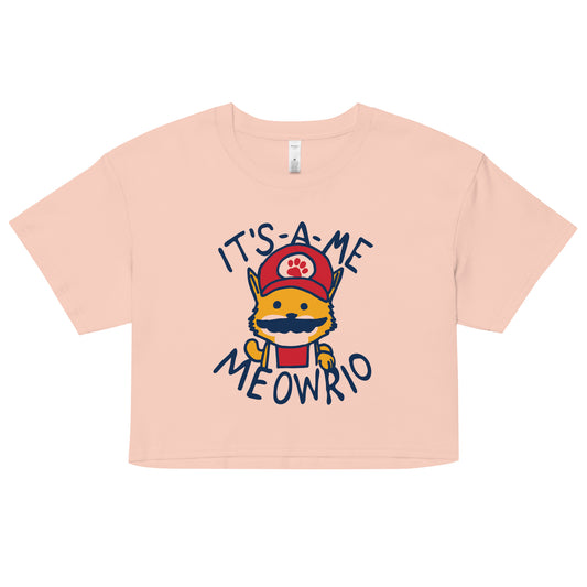 It's-a-me Meowrio Women's Crop Tee
