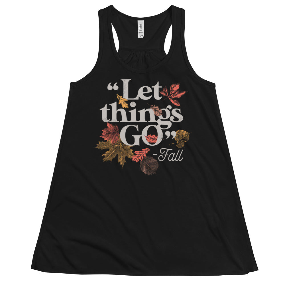 "Let Things Go" -Fall Women's Gathered Back Tank