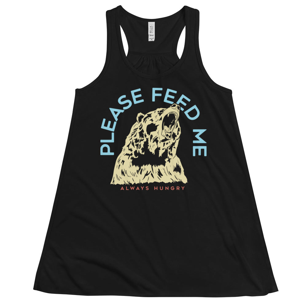 Please Feed Me, Always Hungry Women's Gathered Back Tank