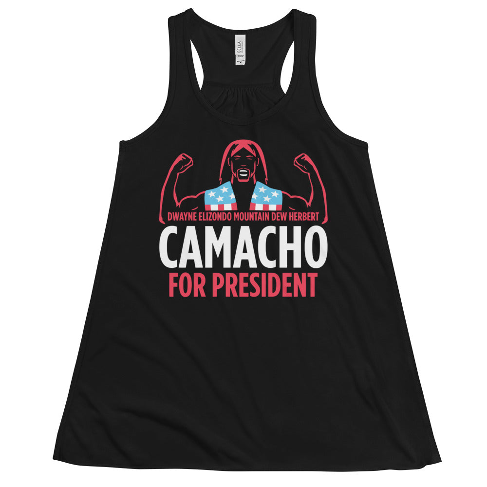 Camacho For President Women's Gathered Back Tank