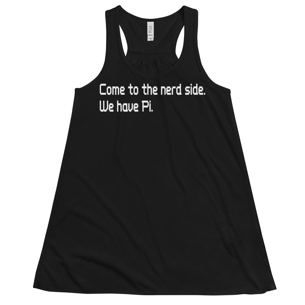 Come To The Nerd Side. We Have Pi. Women's Gathered Back Tank