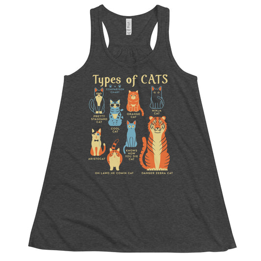 Types Of Cats Women's Gathered Back Tank