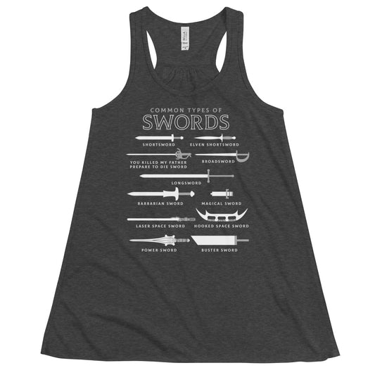 Common Types Of Swords Women's Gathered Back Tank