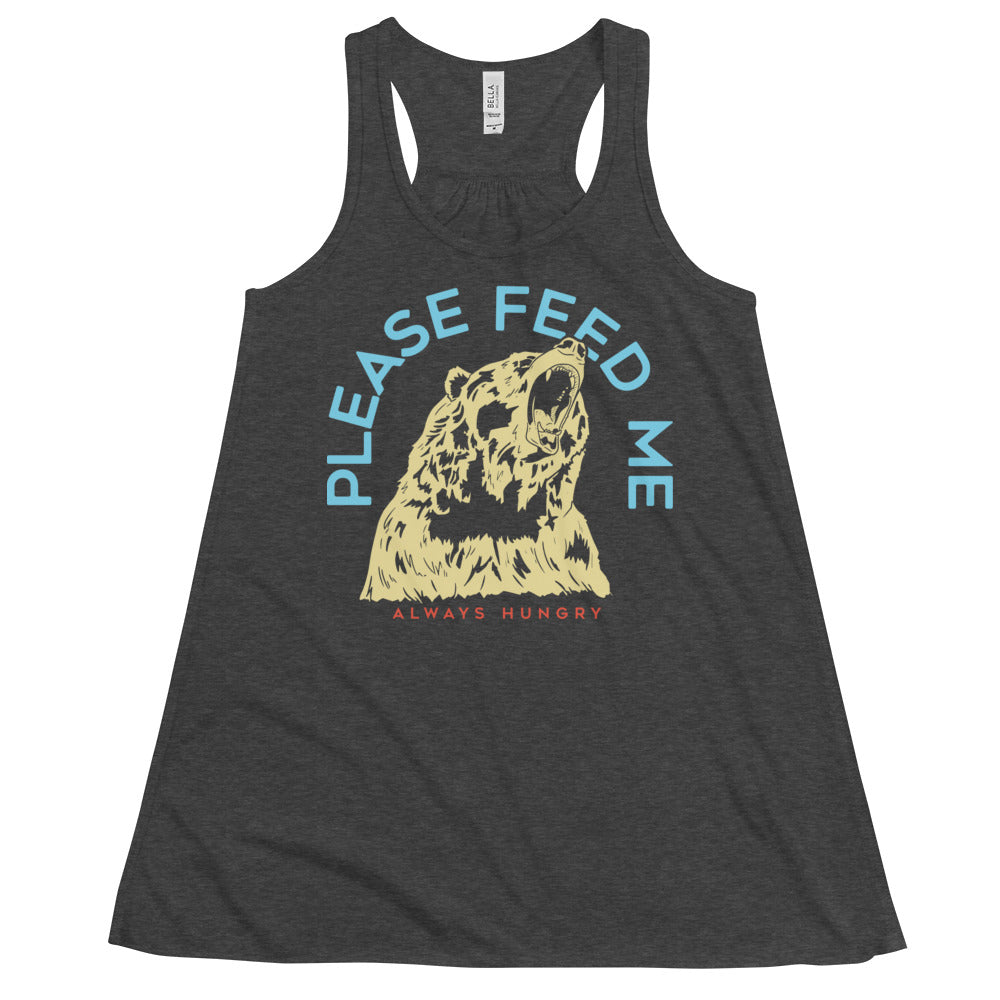 Please Feed Me, Always Hungry Women's Gathered Back Tank
