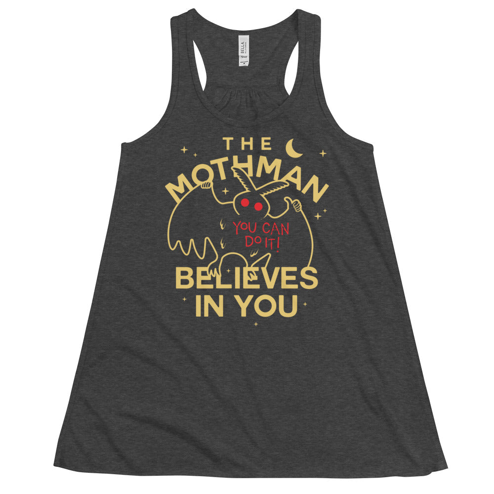 The Mothman Believes In You Women's Gathered Back Tank