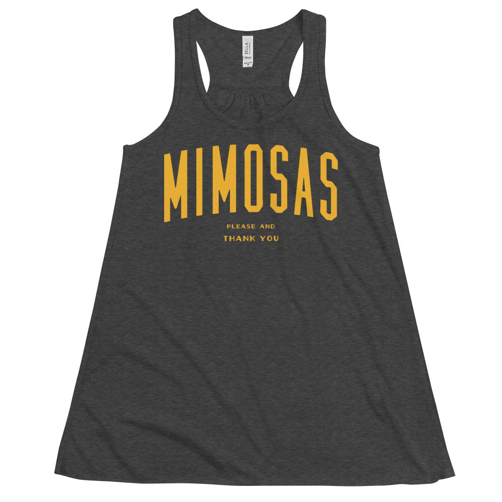 Mimosas Please And Thank You Women's Gathered Back Tank