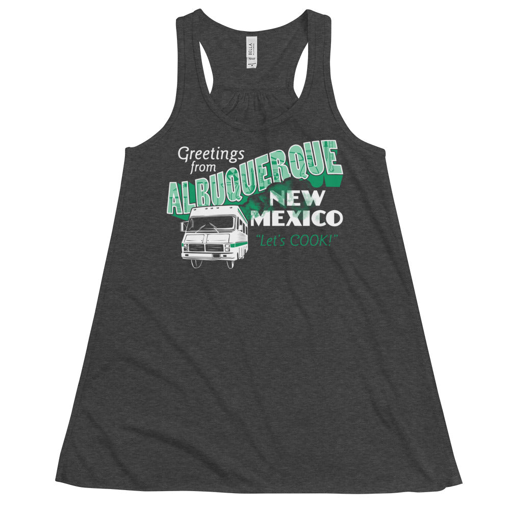 Greetings From Albuquerque Women's Gathered Back Tank