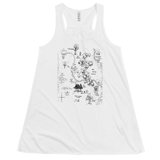 100 Acre Map Women's Gathered Back Tank