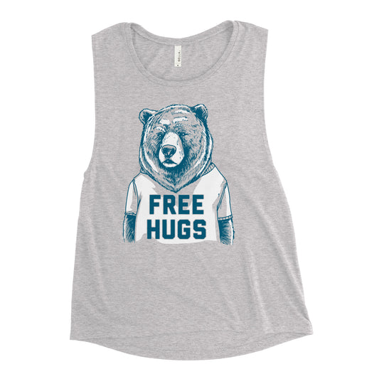 Free Hugs Bear Women's Muscle Tank
