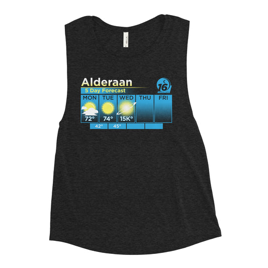 Alderaan 5 Day Forecast Women's Muscle Tank