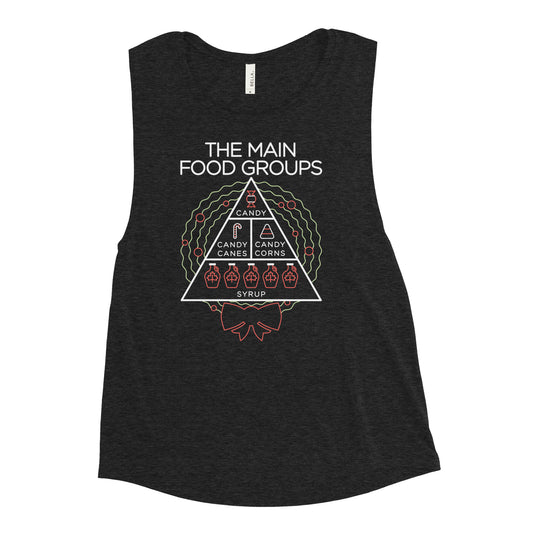 The Main Food Groups Women's Muscle Tank
