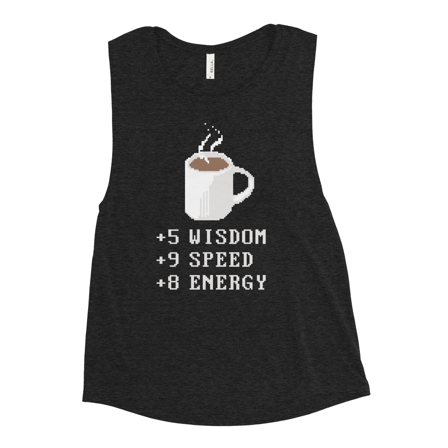 Coffee Plus To Stats Women's Muscle Tank