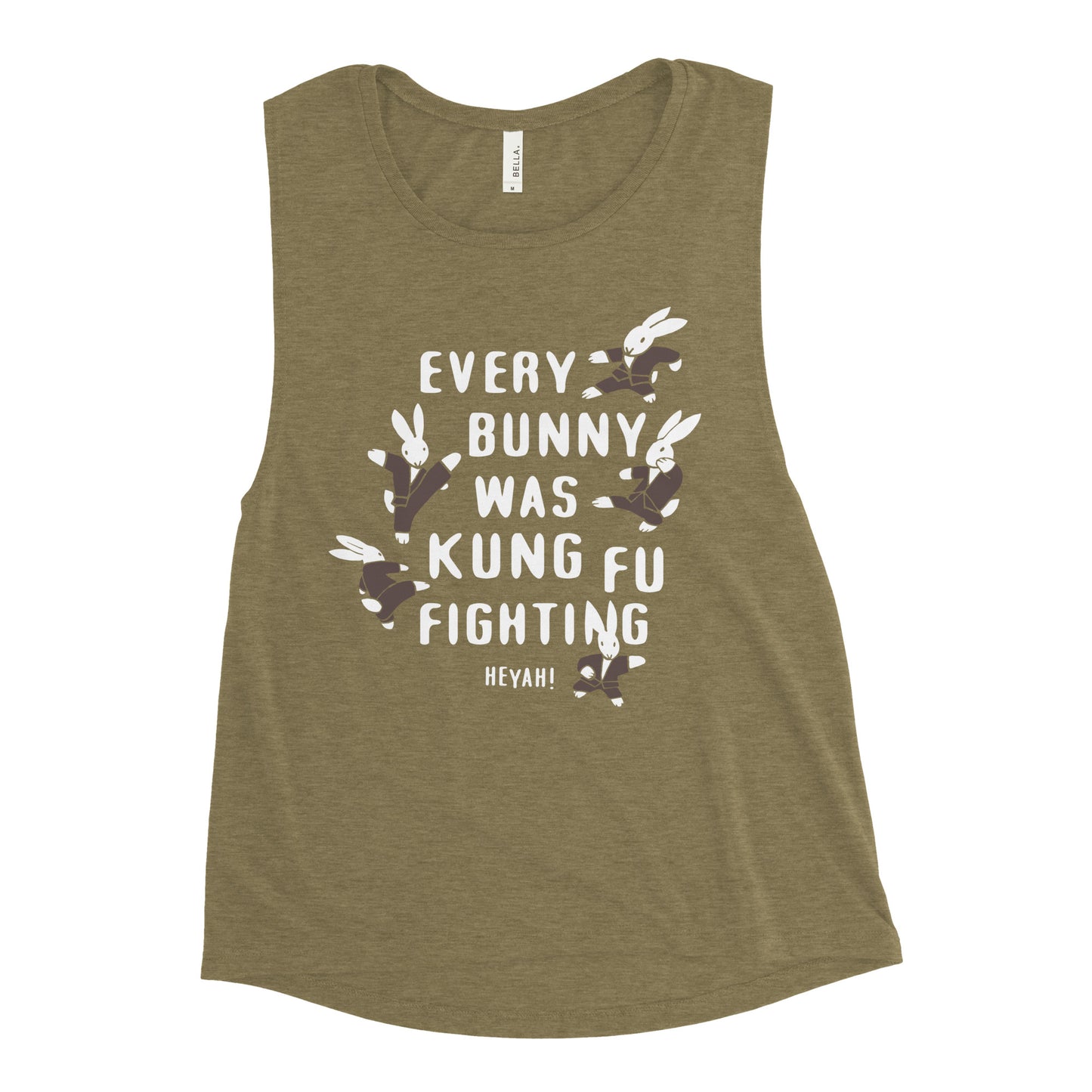 Every Bunny Was Kung Fu Fighting Women's Muscle Tank