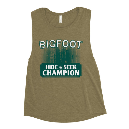 Bigfoot Hide And Seek Champion Women's Muscle Tank