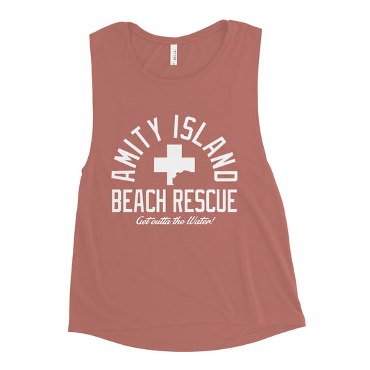 Amity Island Beach Rescue Women's Muscle Tank