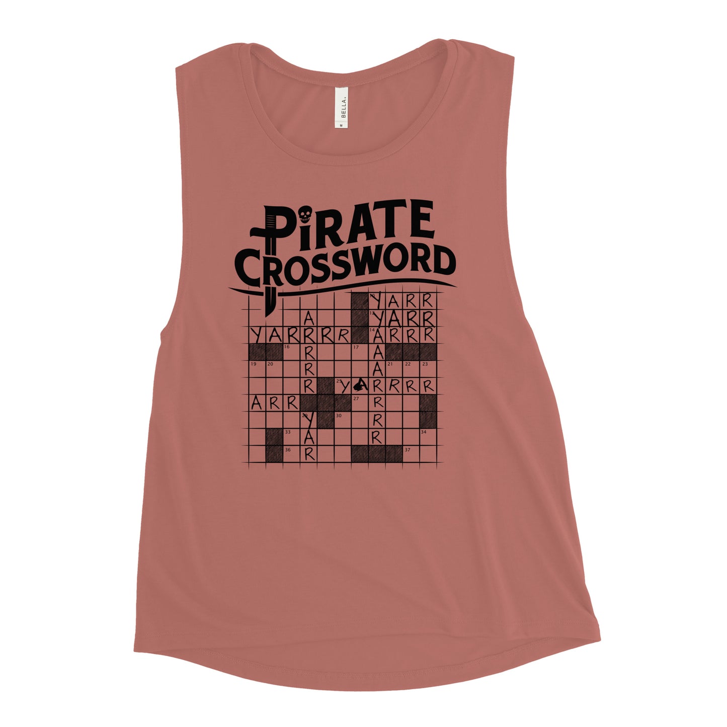 Pirate Crossword Women's Muscle Tank