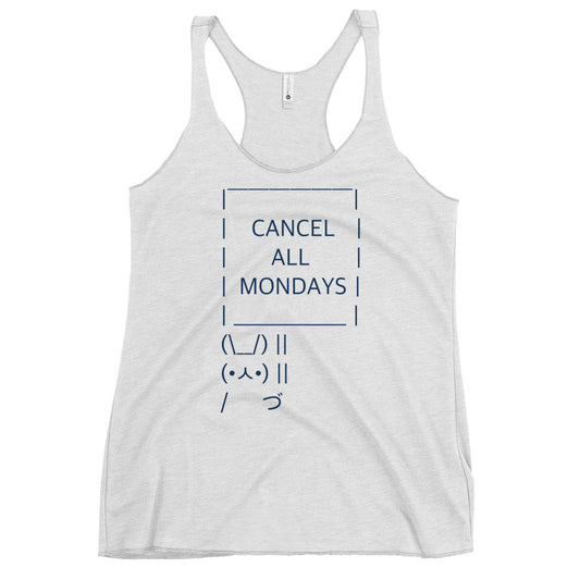Cancel All Mondays Bunny Women's Racerback Tank
