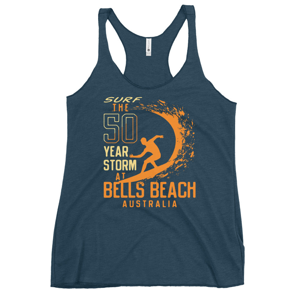 50 Year Storm At Bells Beach Women's Racerback Tank