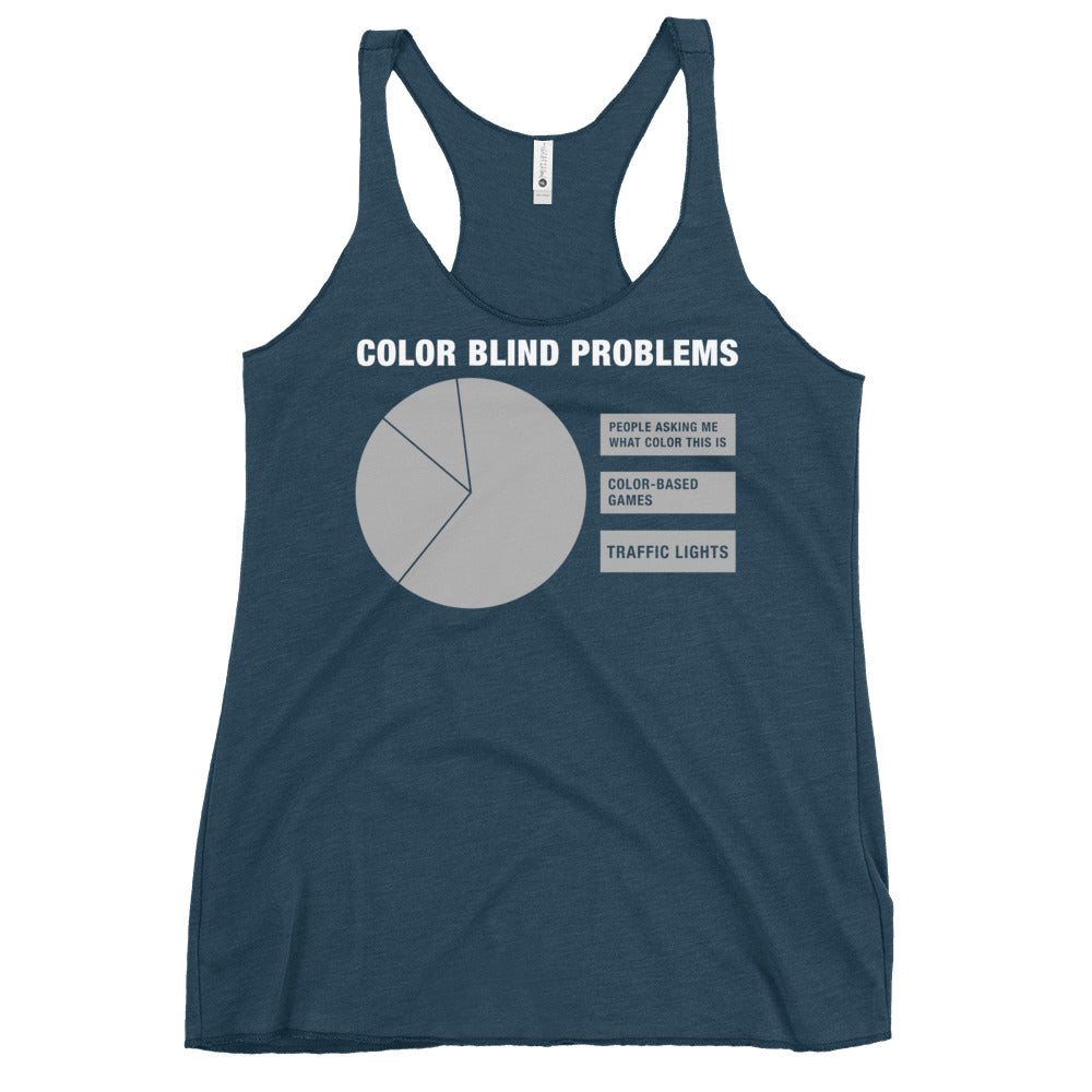 Color Blind Problems Women's Racerback Tank