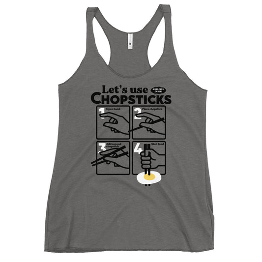 Let's Use Chopsticks Women's Racerback Tank