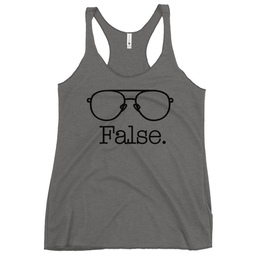 False Glasses Women's Racerback Tank