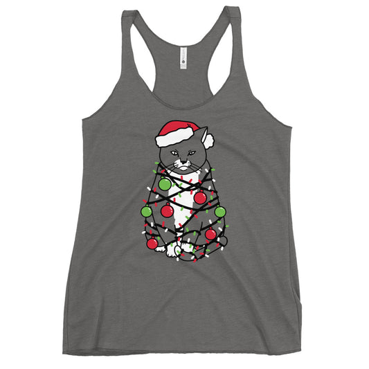 Meowy Christmas Women's Racerback Tank