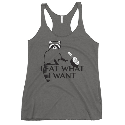 I Eat What I Want Women's Racerback Tank