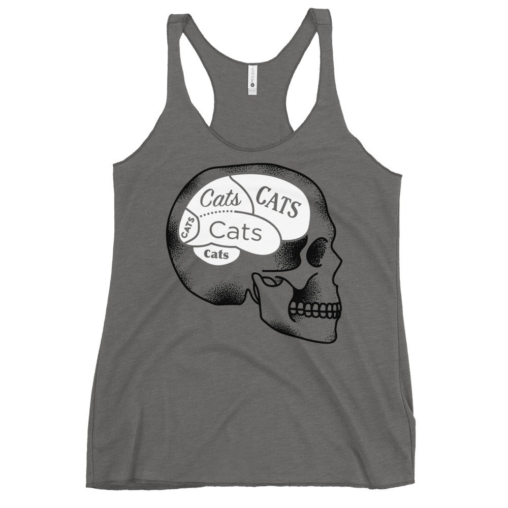 Cats On The Brain Women's Racerback Tank