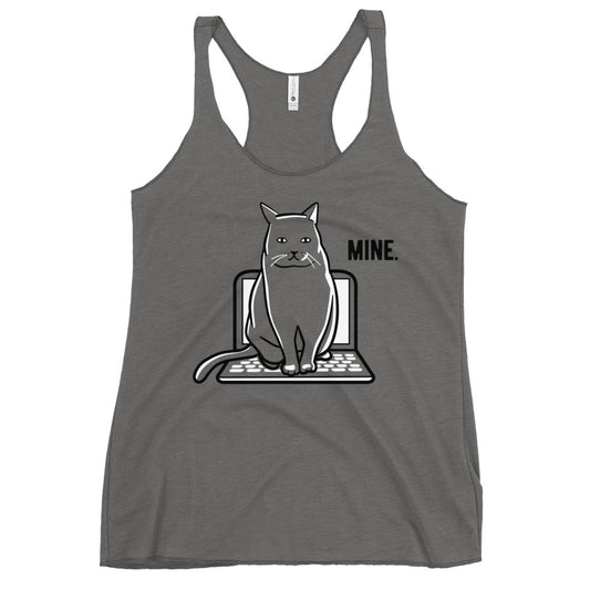 Mine Computer Cat Women's Racerback Tank