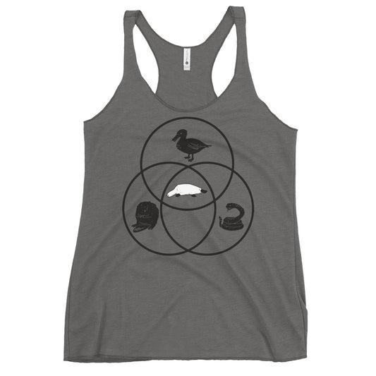 Platypus Venn Diagram Women's Racerback Tank
