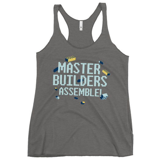 Master Builders Assemble! Women's Racerback Tank