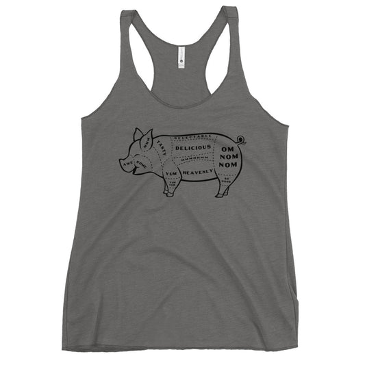 Tasty Pig Cuts Women's Racerback Tank