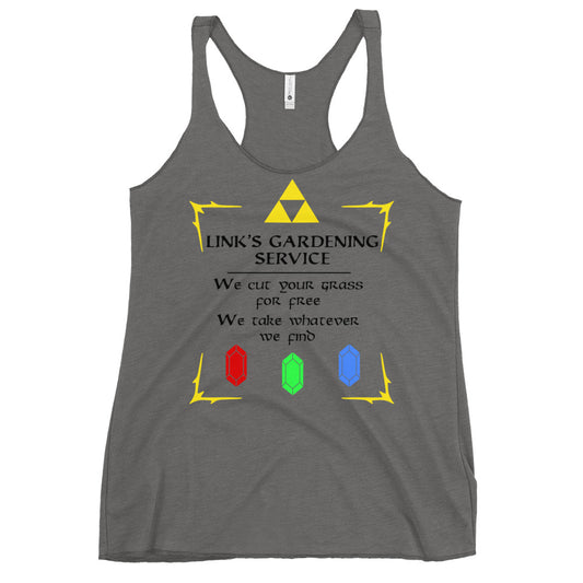 Link's Gardening Service Women's Racerback Tank